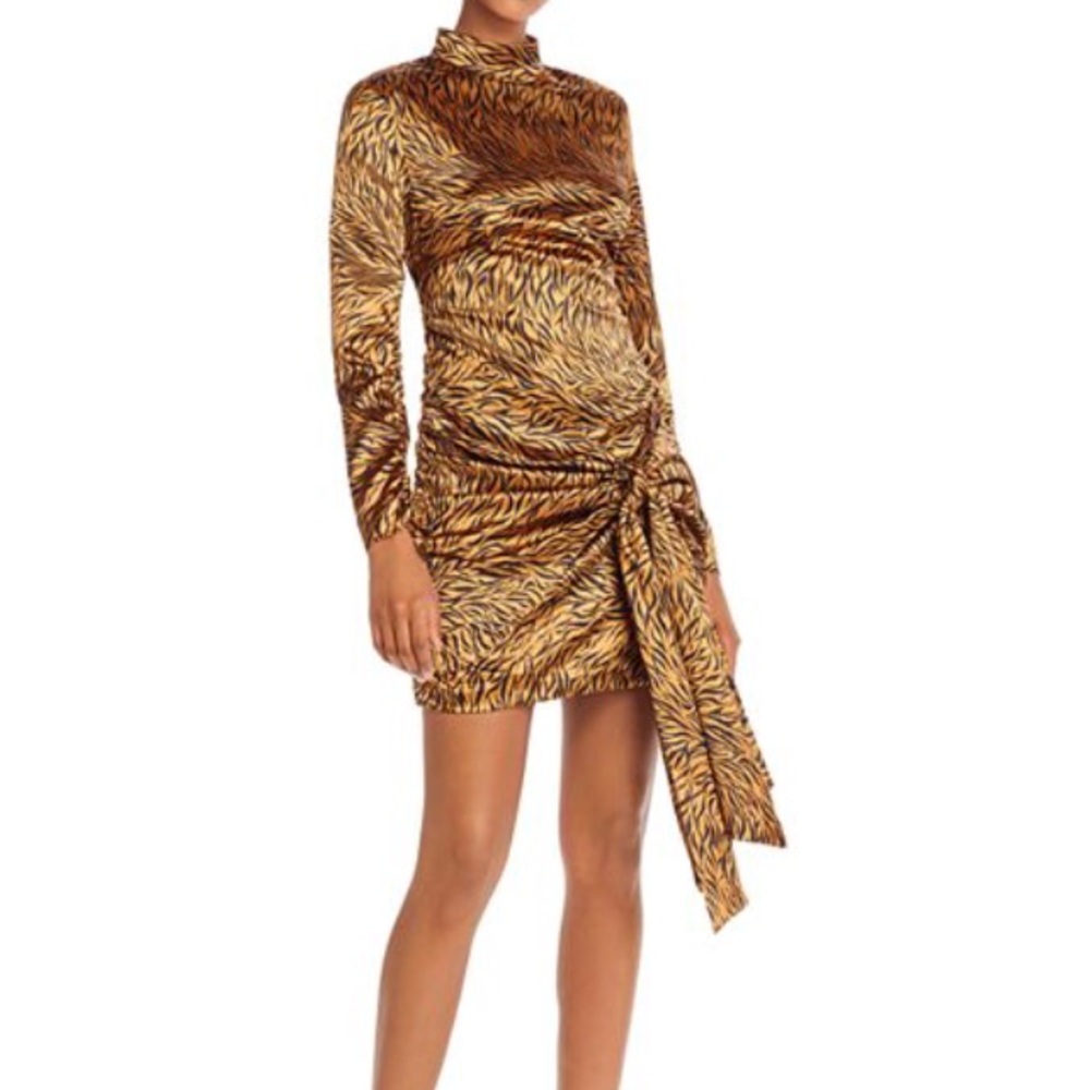 LIKELY “KHALEESI TIE DETAIL ANIMAL PRINT DRESS”